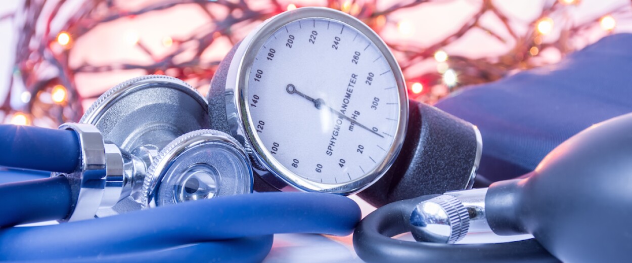 Close up of blood pressure monitor