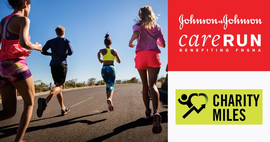 Care Run promo banner with image of people running