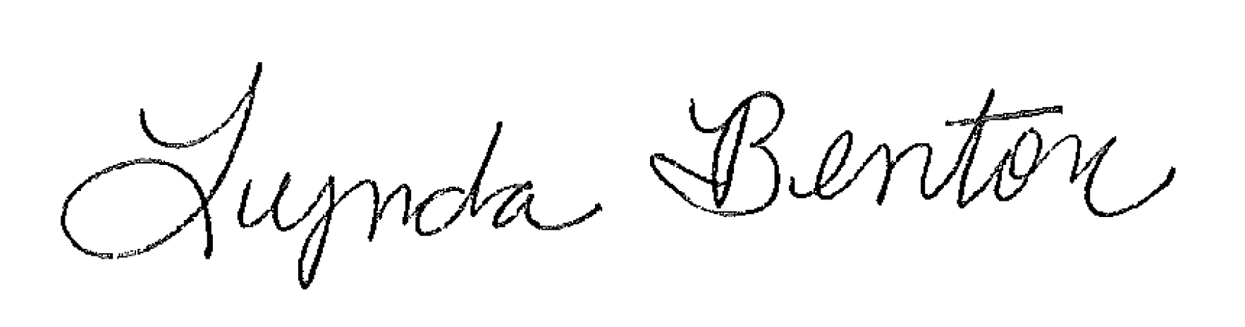 Lynda Benton signature