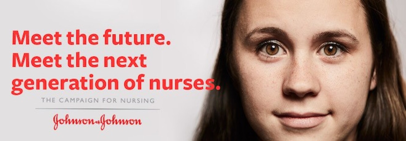 Campaign for Nursing promo banner with woman smiling at camera