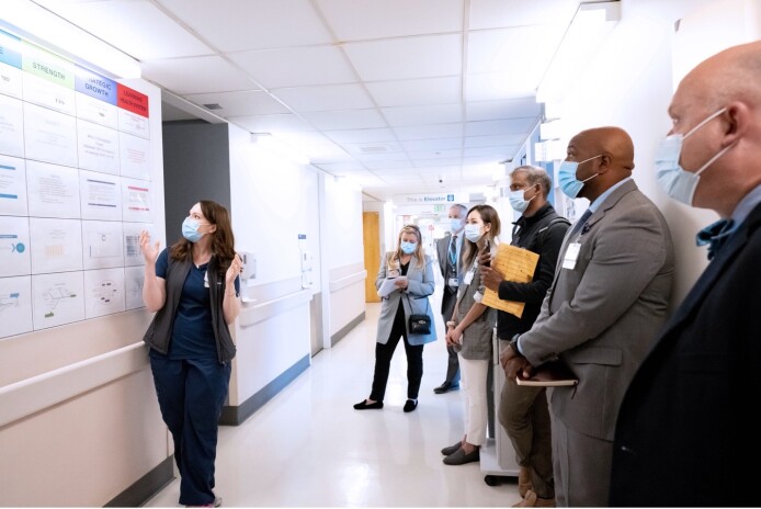Pat Patton joins nurses for rounds at USCF