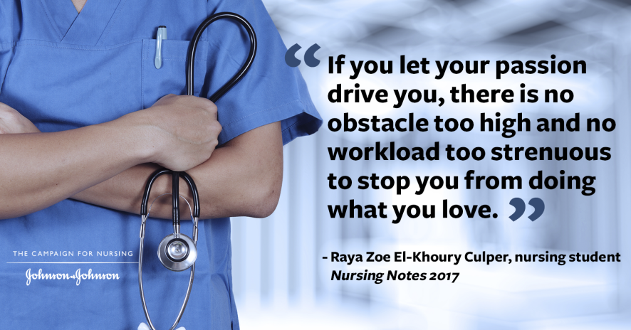 Raya Zoe El-Khoury Culper quote promo with nurse in scrubs crossing arms